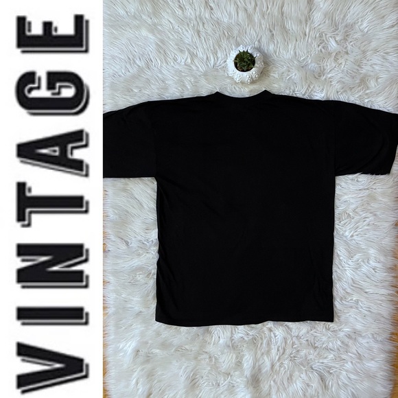 EUC vintage single stitch crewneck graphic Quebec souvenir black tee s/s, XL - Picture 10 of 16